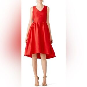 Kate Spade Red Silk Blend V-Neck Heritage Cocktail Dress
